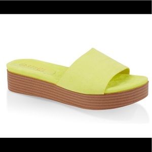 Sandals new neon yellow